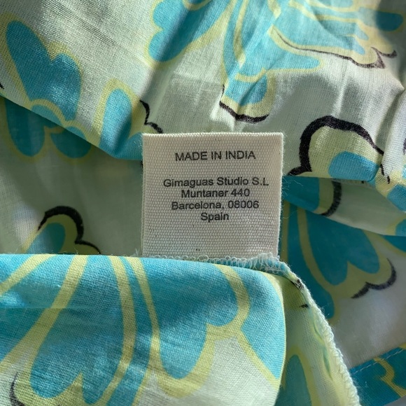 Gimaguas Womens Parati Floral Panal Printed Cotton Midi Dress Beach Cover New - Picture 10 of 16